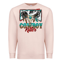 Pale Pink cowboy killer Premium Sweatshirt - texasbilliewilder