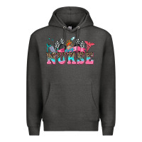 Charcoal Heather nurse with race and oto equipment Premium Hoodie - AdoDesignShop