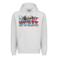 Dove Grey nurse with race and oto equipment Premium Hoodie - AdoDesignShop