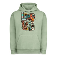 Pigment Oil Green love camp Urban Hoodie - JahusDesignShop
