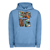 Pigment Pebble Blue love camp Urban Hoodie - JahusDesignShop