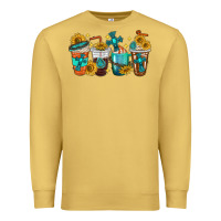 Antique Gold cross coffee cups Premium Sweatshirt - texasbilliewilder