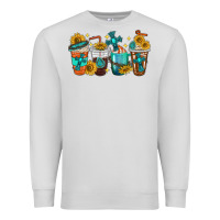 Dove Grey cross coffee cups Premium Sweatshirt - texasbilliewilder