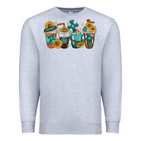 Heather Grey cross coffee cups Premium Sweatshirt - texasbilliewilder