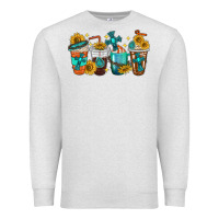 Oatmeal Heather cross coffee cups Premium Sweatshirt - texasbilliewilder