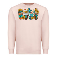 Pale Pink cross coffee cups Premium Sweatshirt - texasbilliewilder