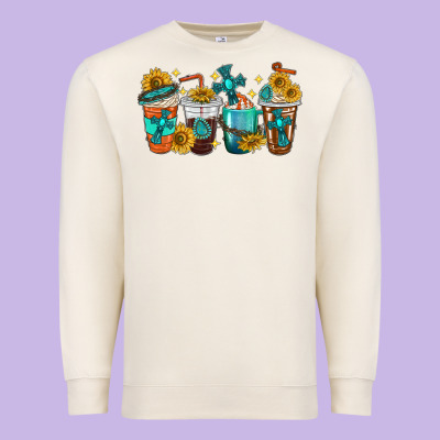 Premium Sweatshirt cross coffee cups