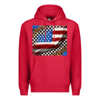 Cardinal American flag and racee flag Premium Hoodie - AdoDesignShop