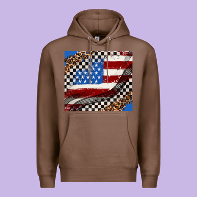 American Flag And Racee Flag Premium Hoodie Designed By Adodesignshop