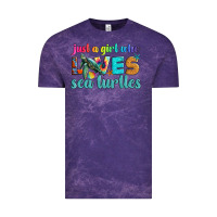 Cloud Purple just a girl who loves sea turtle Vintage Tee - Artiststas