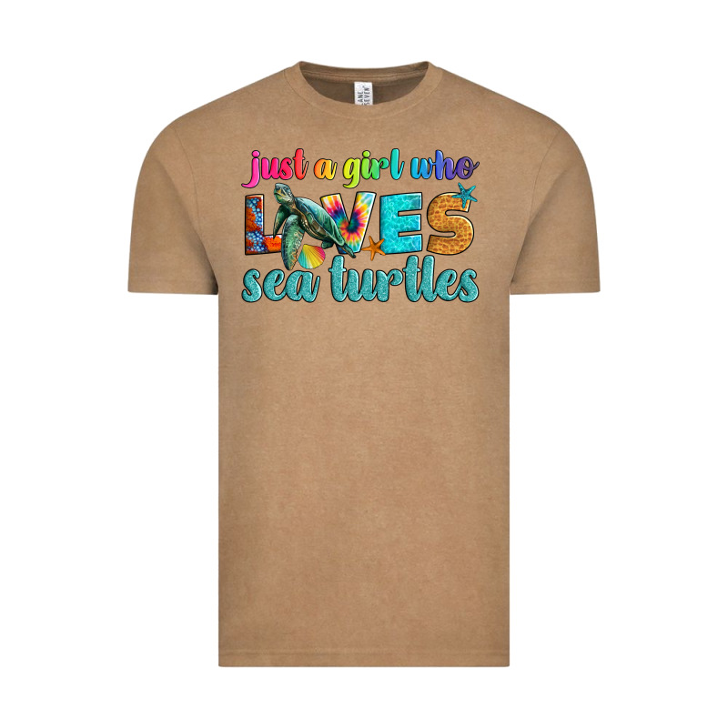 Just A Girl Who Loves Sea Turtle Vintage Tee by Artiststas | Teevron