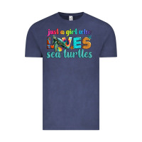 Vintage Denim just a girl who loves sea turtle Vintage Tee - Artiststas