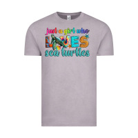 Vintage Zinc just a girl who loves sea turtle Vintage Tee - Artiststas