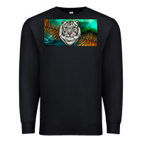 Black white tiger forest license plate Premium Sweatshirt - RanaPortraitStore