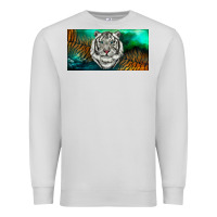 Dove Grey white tiger forest license plate Premium Sweatshirt - RanaPortraitStore