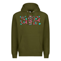 Army Green faith ribbon gemstone Premium Hoodie - JahusDesignShop