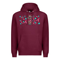 Burgundy faith ribbon gemstone Premium Hoodie - JahusDesignShop