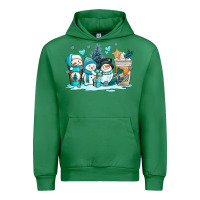 Emerald winter snowman coffee cups Urban Hoodie - AdoDesignShop