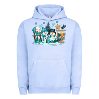 Pigment Grape Ice winter snowman coffee cups Urban Hoodie - AdoDesignShop