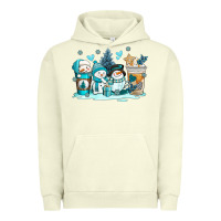 Pigment Pistachio winter snowman coffee cups Urban Hoodie - AdoDesignShop