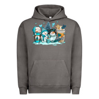 Pigment Tornado winter snowman coffee cups Urban Hoodie - AdoDesignShop