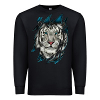 Black White Tiger Scratch Mark Premium Sweatshirt - RanaPortraitStore