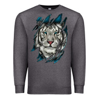 Charcoal Heather White Tiger Scratch Mark Premium Sweatshirt - RanaPortraitStore