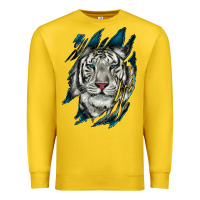 Lemon White Tiger Scratch Mark Premium Sweatshirt - RanaPortraitStore