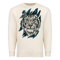Sandshell White Tiger Scratch Mark Premium Sweatshirt - RanaPortraitStore