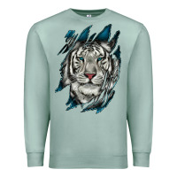 Seafoam White Tiger Scratch Mark Premium Sweatshirt - RanaPortraitStore