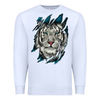 White White Tiger Scratch Mark Premium Sweatshirt - RanaPortraitStore