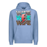 Colony Blue racing wife wife wife Premium Hoodie - AdoDesignShop