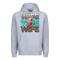 Heather Grey racing wife wife wife Premium Hoodie - AdoDesignShop