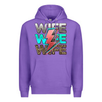 Purple racing wife wife wife Premium Hoodie - AdoDesignShop