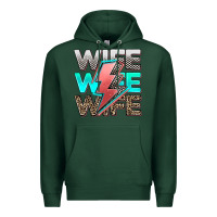 Sports Green racing wife wife wife Premium Hoodie - AdoDesignShop