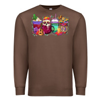 Chestnut dia de los muertos coffee cups Premium Sweatshirt - texasbilliewilder