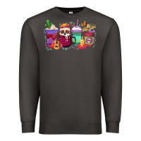 Smoke dia de los muertos coffee cups Premium Sweatshirt - texasbilliewilder