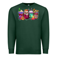 Sports Green dia de los muertos coffee cups Premium Sweatshirt - texasbilliewilder