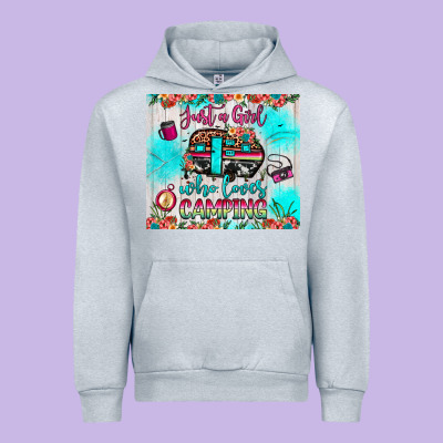 Just A Girl Who Loves Camping Urban Hoodie Designed By Jahusdesignshop