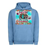 Pigment Pebble Blue just a girl who loves camping Urban Hoodie - JahusDesignShop