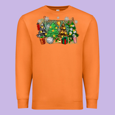 Christmas Trees With Tennis Premium Sweatshirt Designed By Zillion Design Studio