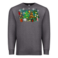 Charcoal Heather christmas trees with tennis Premium Sweatshirt - Zillion Design Studio