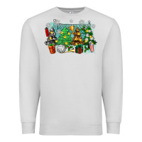 Dove Grey christmas trees with tennis Premium Sweatshirt - Zillion Design Studio