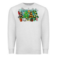 Oatmeal Heather christmas trees with tennis Premium Sweatshirt - Zillion Design Studio