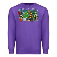 Purple christmas trees with tennis Premium Sweatshirt - Zillion Design Studio