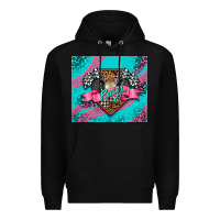 Black racing pink Premium Hoodie - AdoDesignShop
