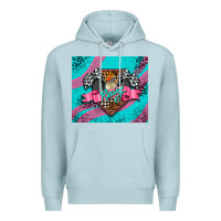 Blue Mist racing pink Premium Hoodie - AdoDesignShop