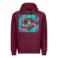 Burgundy racing pink Premium Hoodie - AdoDesignShop
