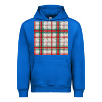 Cobalt christmas plaid seamless pattern Urban Hoodie - BundleAndBundleShop