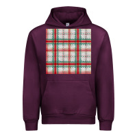 Mauve Wine christmas plaid seamless pattern Urban Hoodie - BundleAndBundleShop